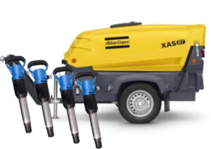 Atlas Copco XAS 87 на 4 отбойных молотка